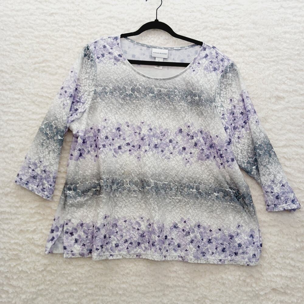 Blouse Lavender Violet Flower Lace Fairycore Whimsycore Festival Romantic Sz XL